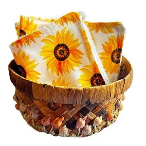 Hand Crafted Six Eco Friendly 100% Cotton Terry Cloth Reusable Unpaper Towels